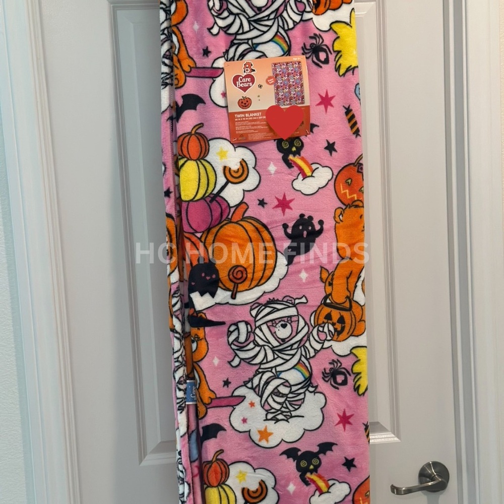 Care Bears Pink Halloween Twin Blanket